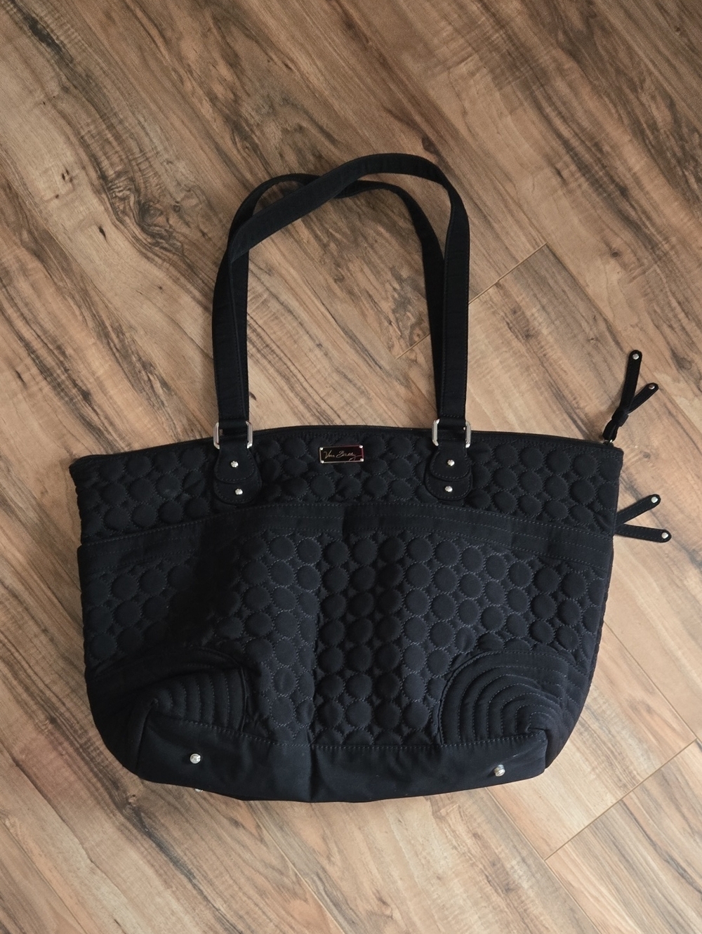 Quilted Black Tote Bag - Designer Vera Bradley